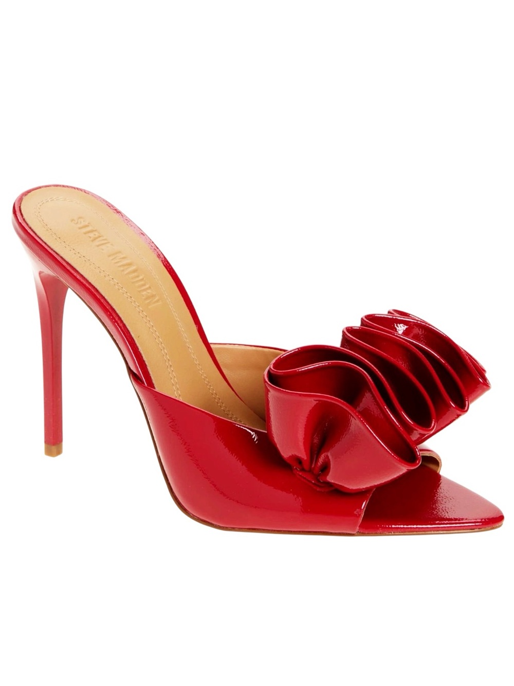 🆕{Steve Madden}Affinity Red Ruffle Stiletto Heels